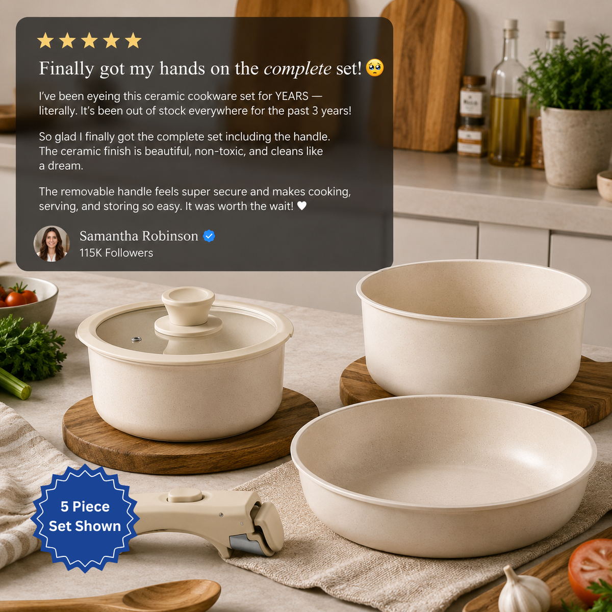 Snap Grip™ Universal Detachable Cookware Handle